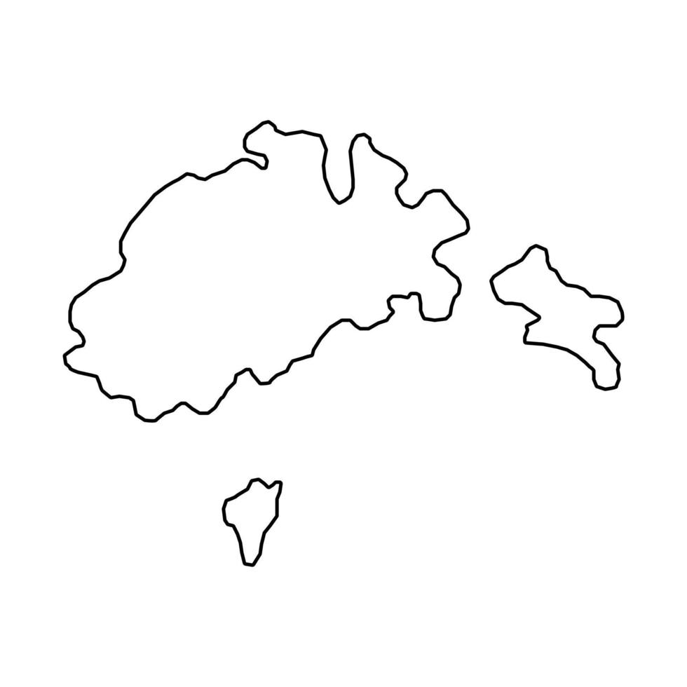 carte de schaffhouse, cantons suisses. illustration vectorielle. vecteur