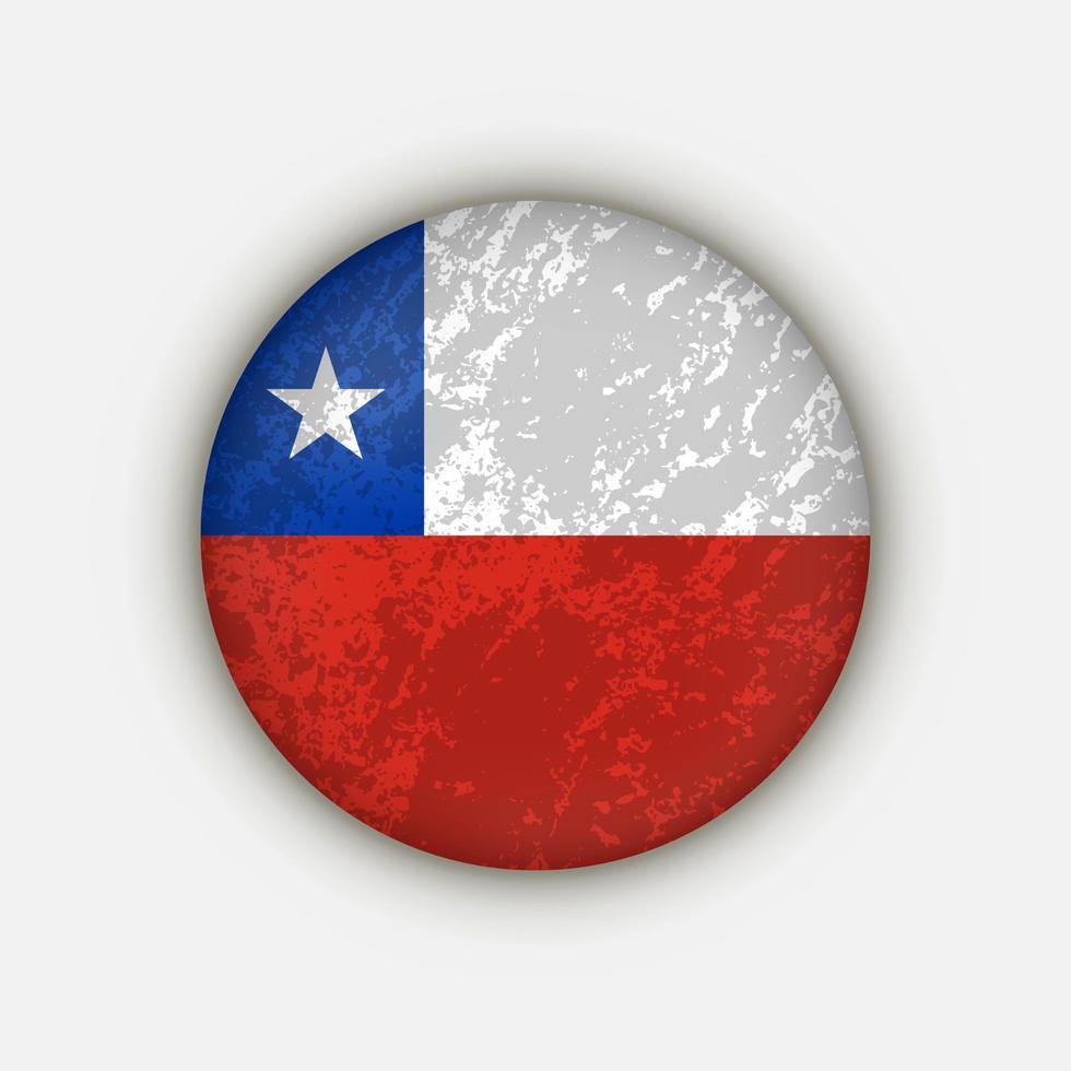 pays chili. drapeau chilien. illustration vectorielle. vecteur
