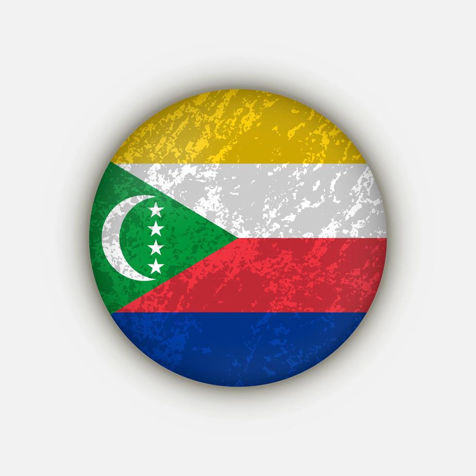 pays comores. drapeau des comores. illustration vectorielle. vecteur