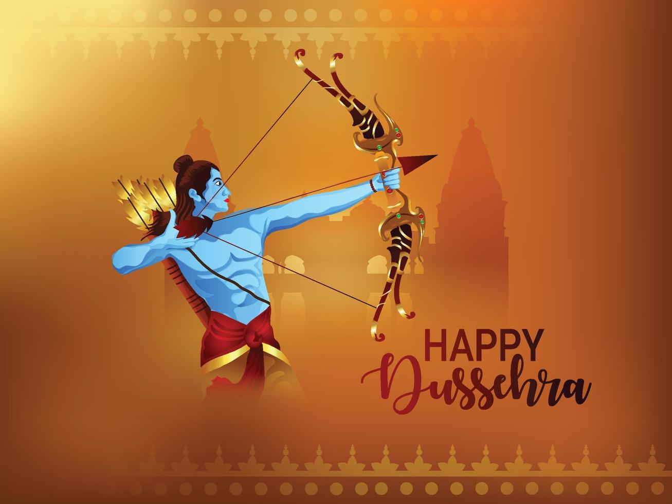 illustration vectorielle pour fond de célébration happy dussehra vecteur