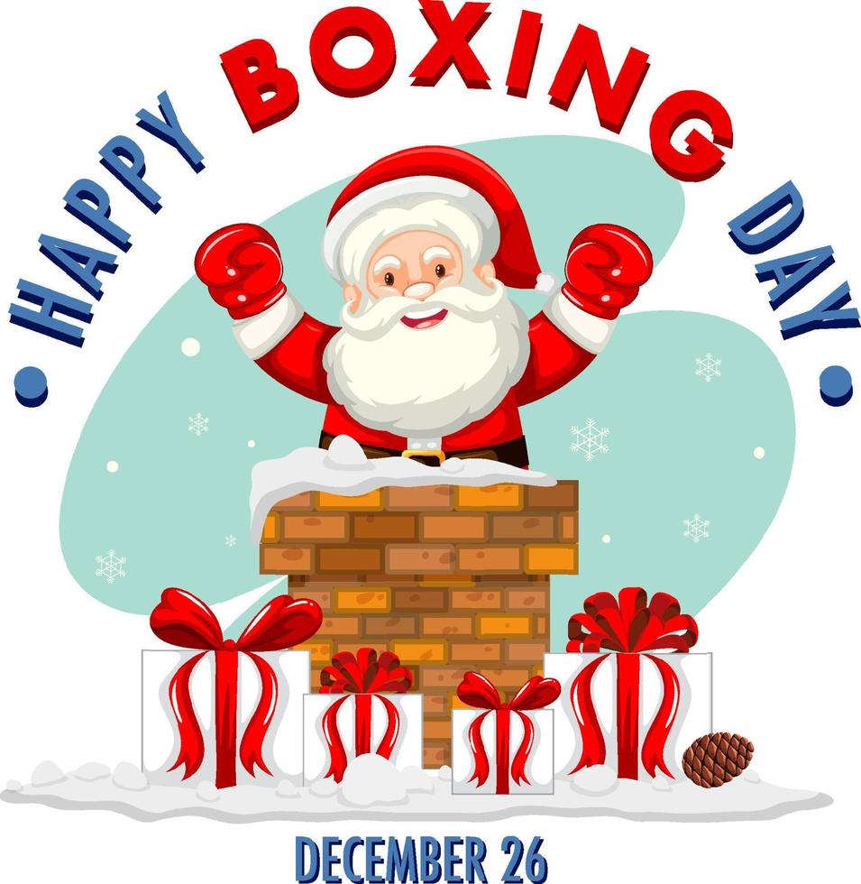 conception de bannière joyeux jour de boxe vecteur