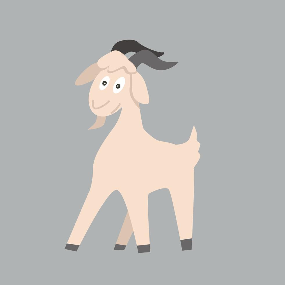 chèvre mignonne. illustration de dessin animé de vecteur