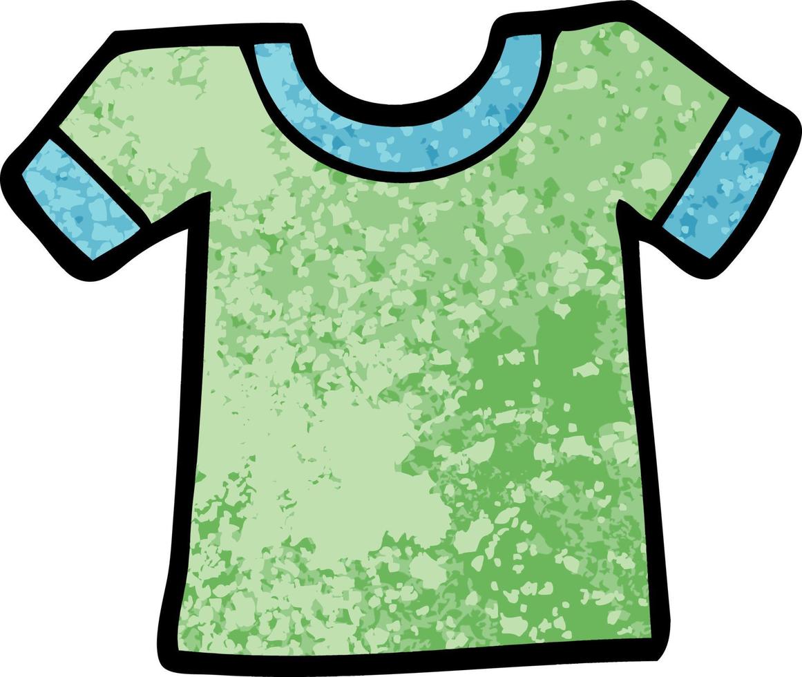 tshirt vert dessin animé vecteur