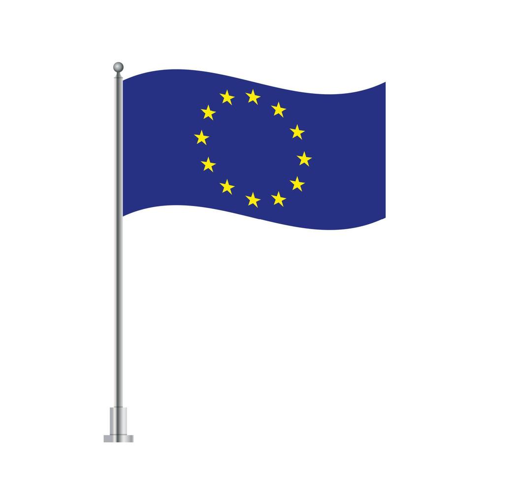 drapeau europe original et simple ue vecteur isolé dans les couleurs officielles et la proportion correctement