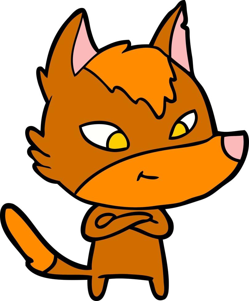 personnage de renard de vecteur en style cartoon