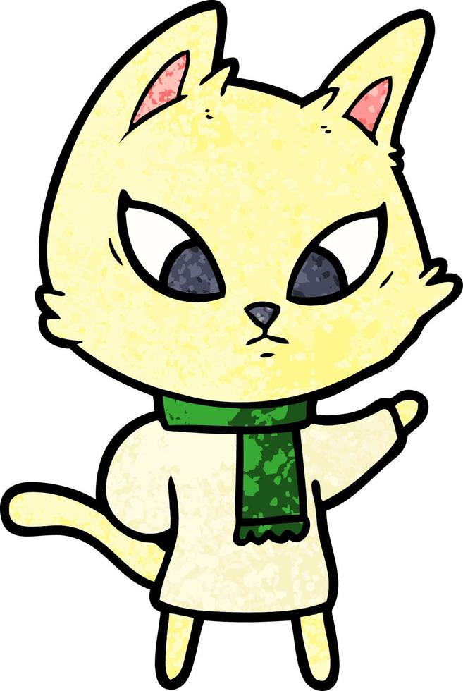 personnage de chat de vecteur en style cartoon