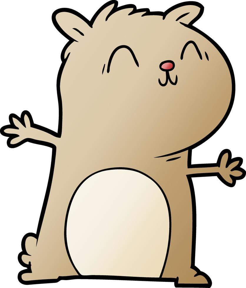dessin animé mignon hamster vecteur