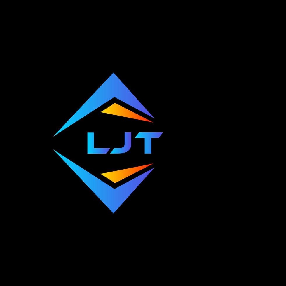 création de logo de technologie abstraite ljt sur fond noir. concept de logo de lettre initiales créatives ljt. vecteur
