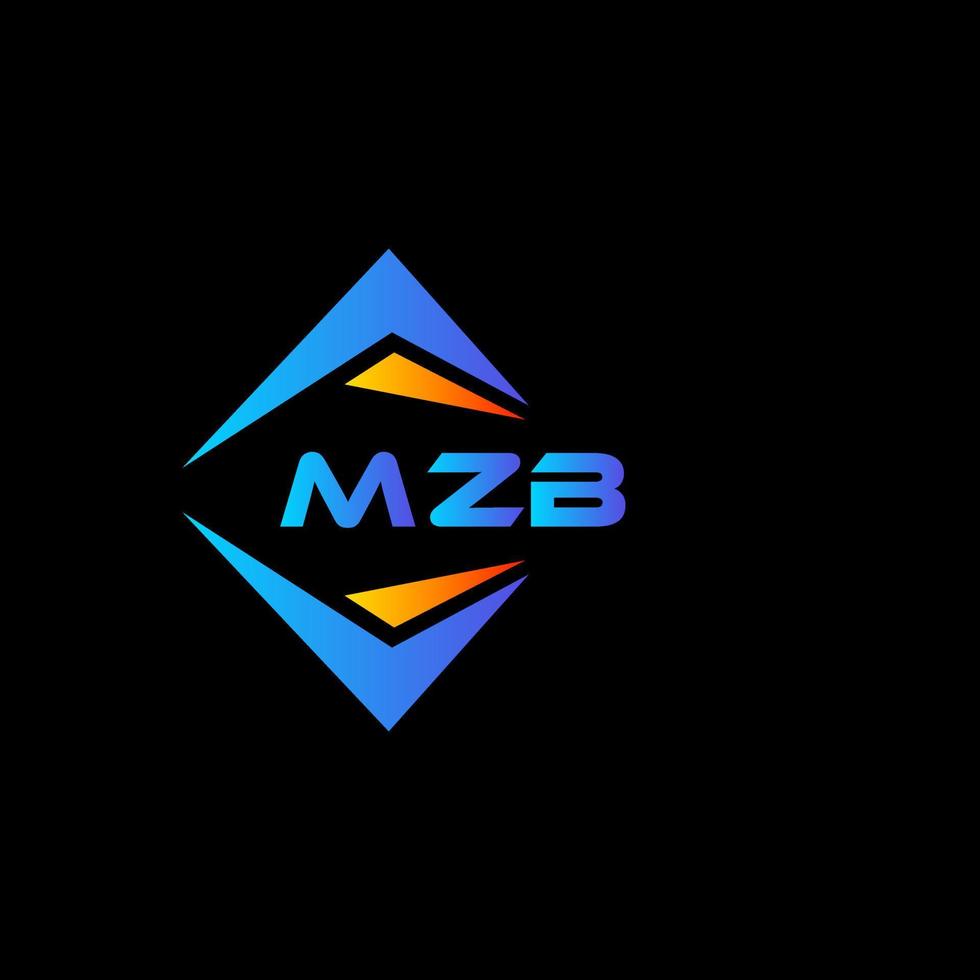 création de logo de technologie abstraite mzb sur fond noir. concept de logo de lettre initiales créatives mzb. création de logo de technologie abstraite mzb sur fond noir. concept de logo de lettre initiales créatives mzb. vecteur