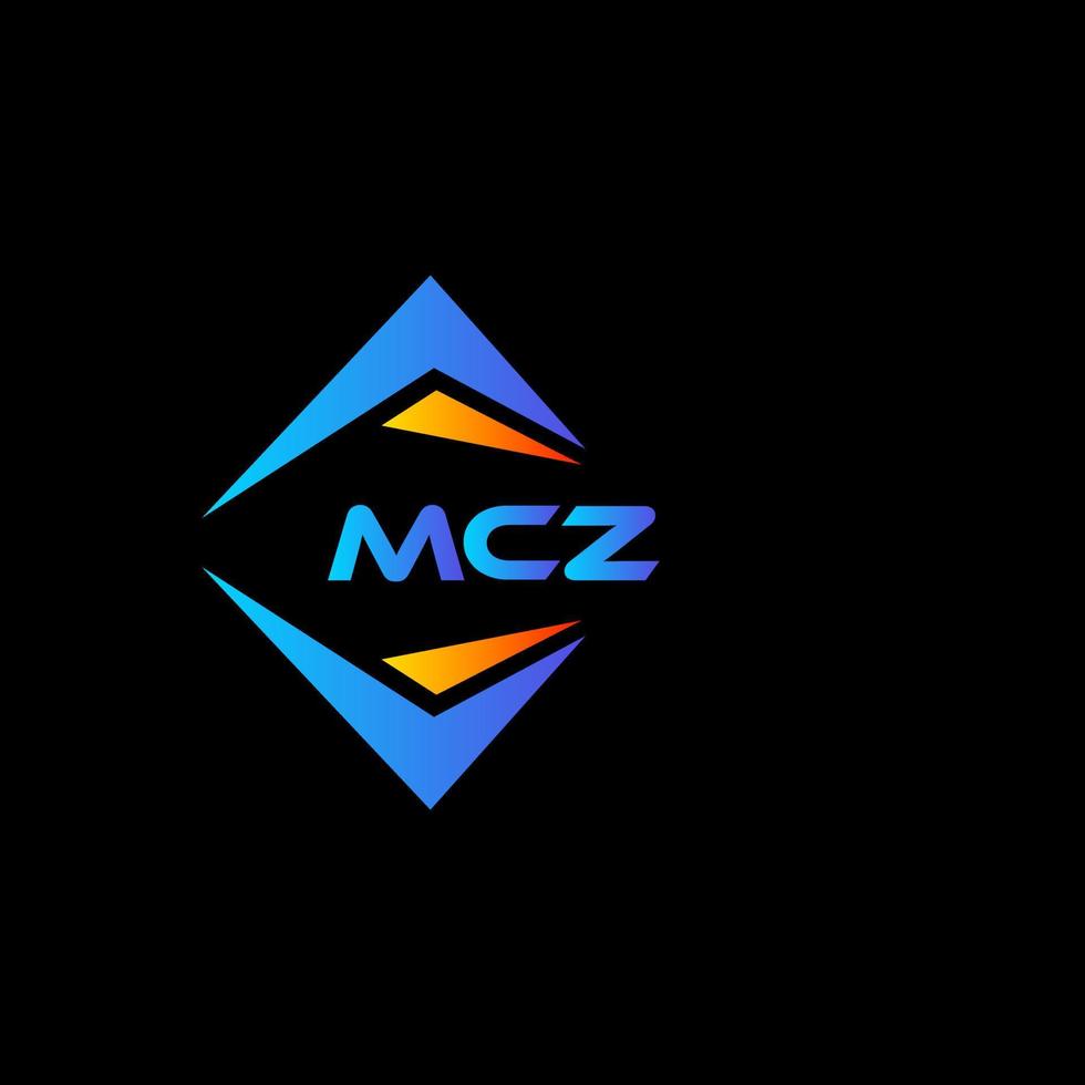 création de logo de technologie abstraite mcz sur fond noir. concept de logo de lettre initiales créatives mcz. vecteur