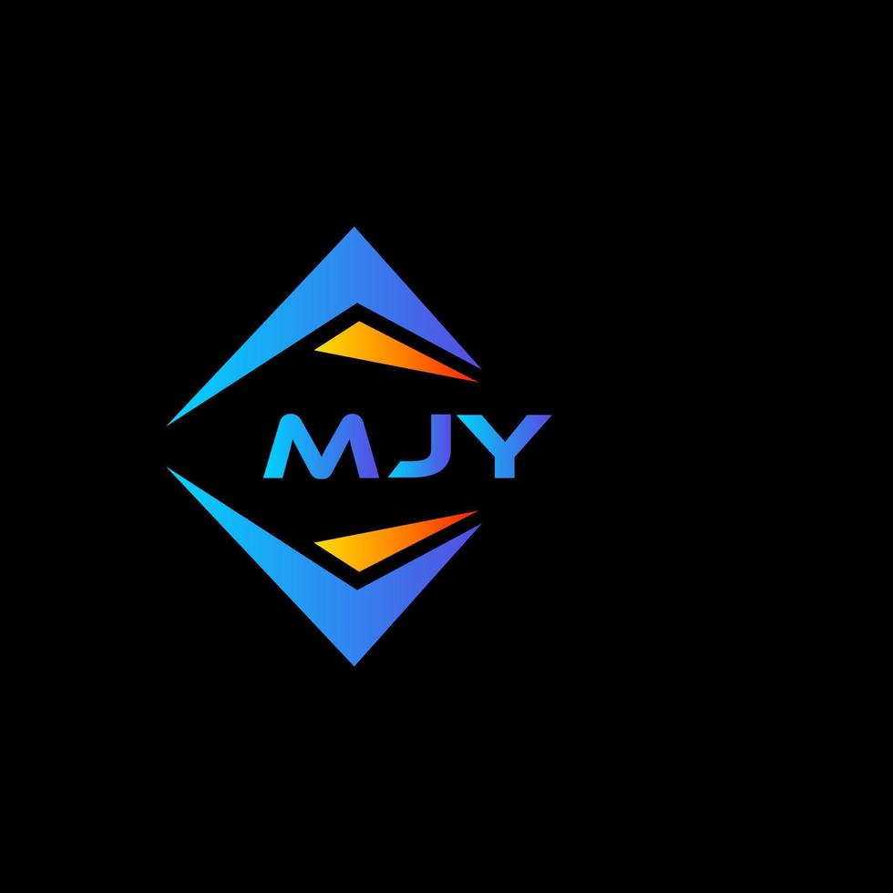 création de logo de technologie abstraite mjy sur fond noir. concept de logo de lettre initiales créatives mjy. vecteur