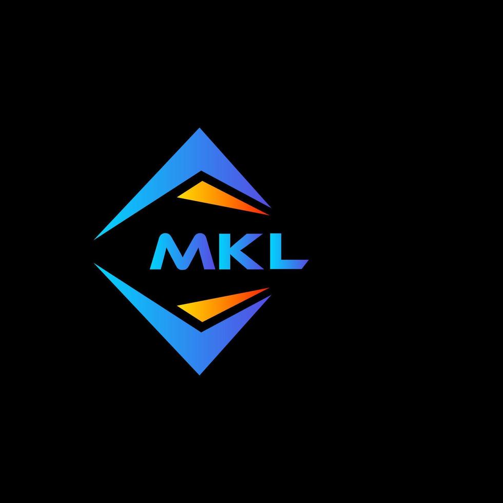 création de logo de technologie abstraite mkl sur fond noir. mkl creative initiales lettre logo concept.mkl technologie abstraite création de logo sur fond noir. concept de logo de lettre initiales créatives mkl. vecteur