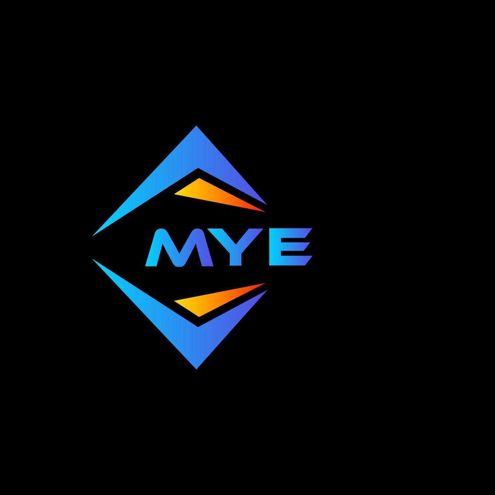 conception de logo de technologie abstraite mye sur fond noir. concept de logo de lettre initiales créatives mye. vecteur