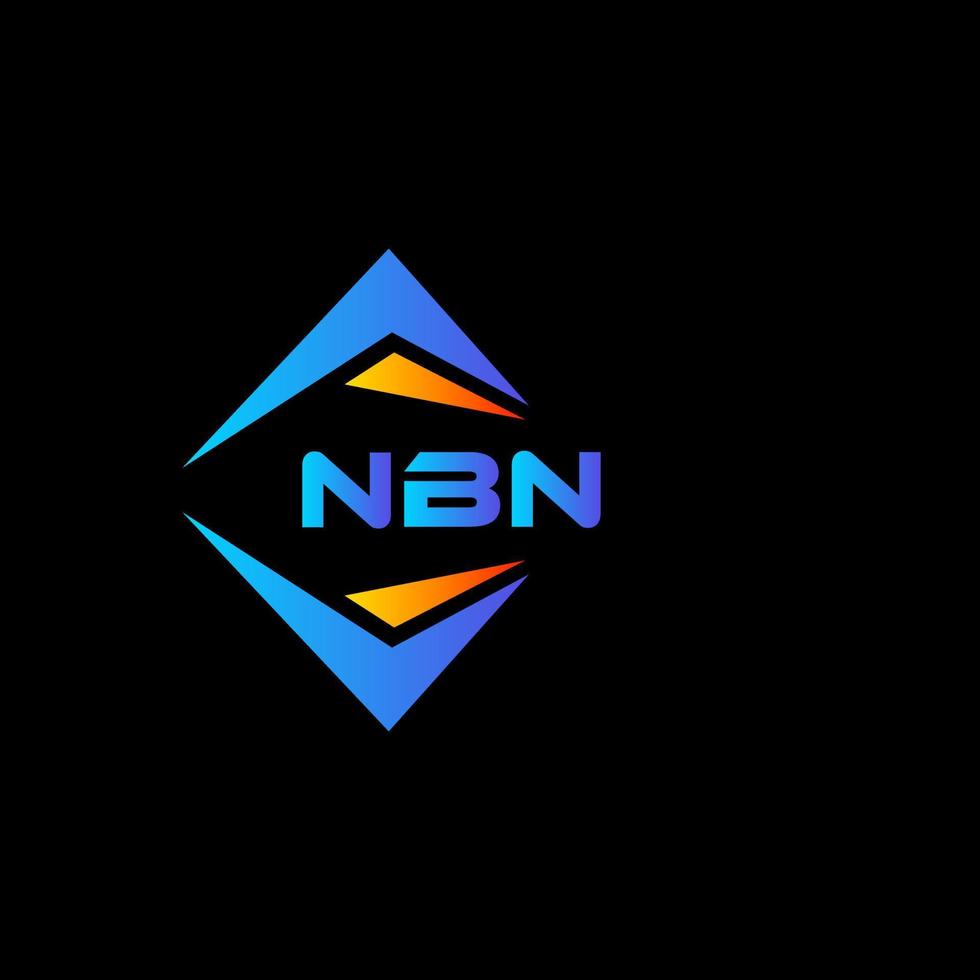 création de logo de technologie abstraite nbn sur fond noir. concept de logo de lettre initiales créatives nbn. vecteur