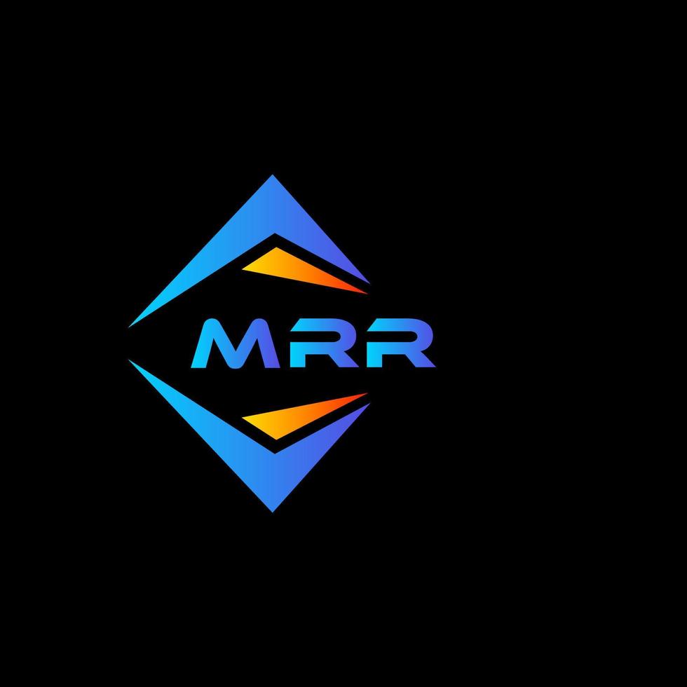 création de logo de technologie abstraite mrr sur fond noir. concept de logo de lettre initiales créatives mrr. vecteur