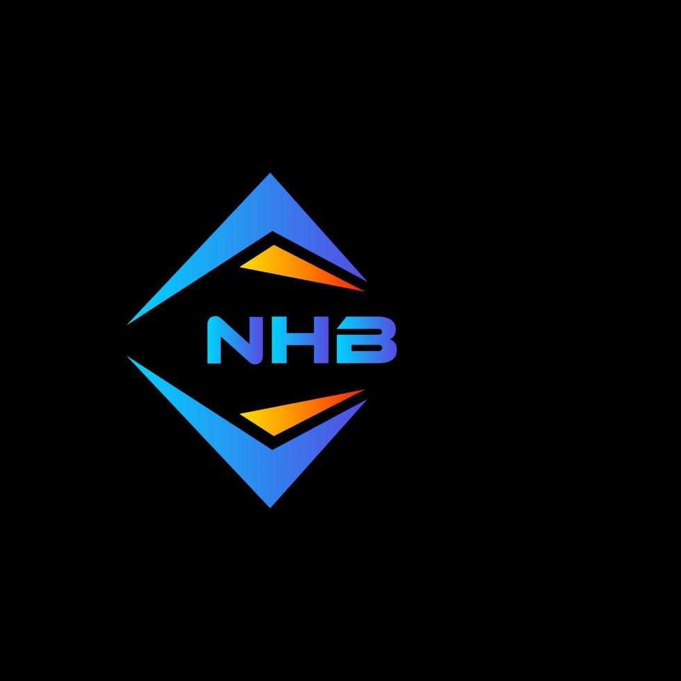 création de logo de technologie abstraite nhb sur fond noir. concept de logo de lettre initiales créatives nhb. vecteur