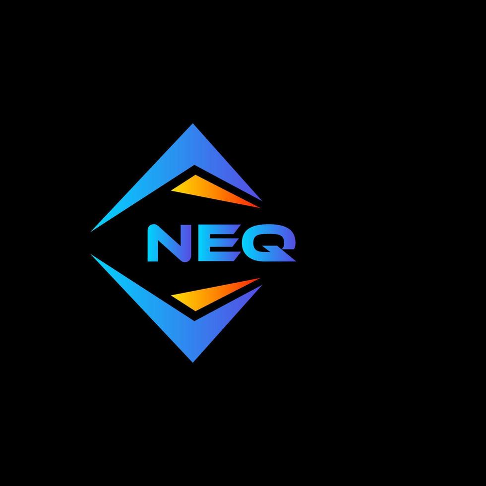 création de logo de technologie abstraite neq sur fond noir. concept de logo de lettre initiales créatives neq. vecteur