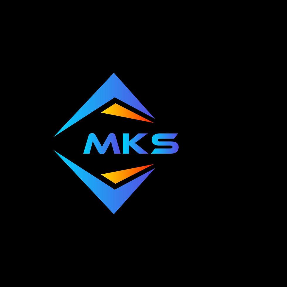 création de logo de technologie abstraite mks sur fond noir. mks creative initiales lettre logo concept.v vecteur