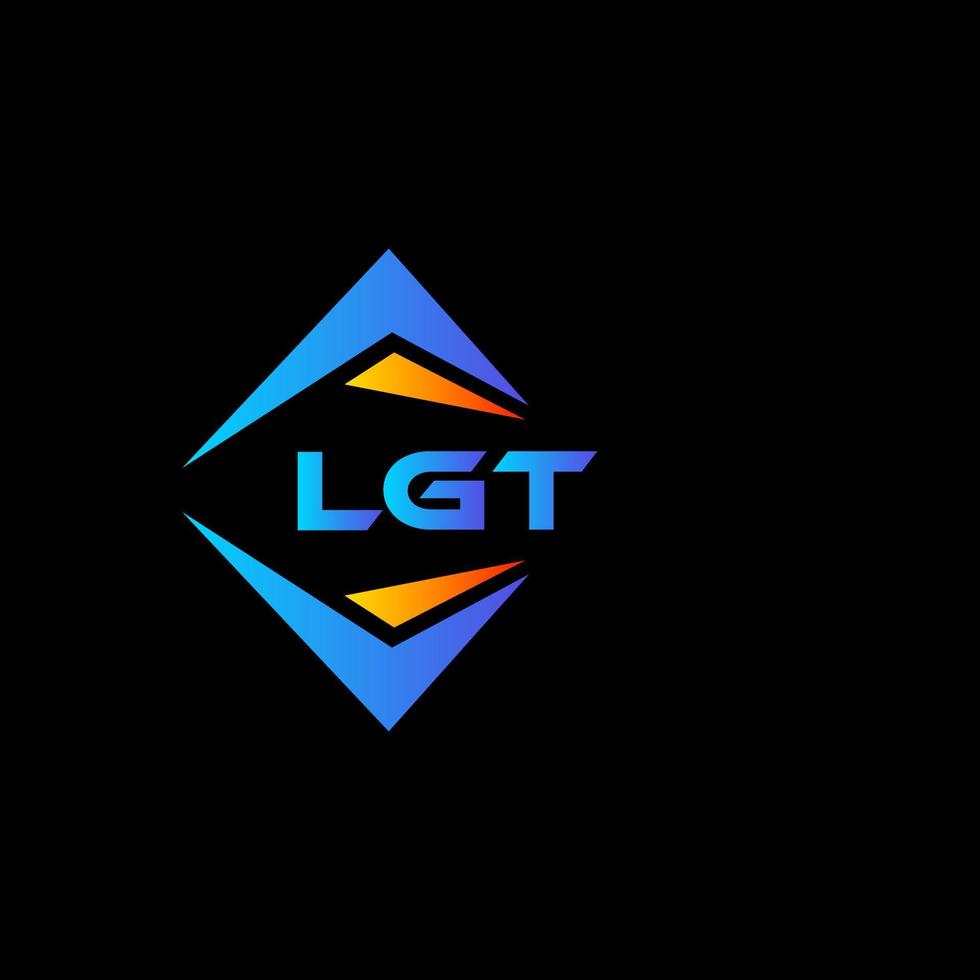 création de logo de technologie abstraite lgt sur fond noir. concept de logo de lettre initiales créatives lgt. vecteur