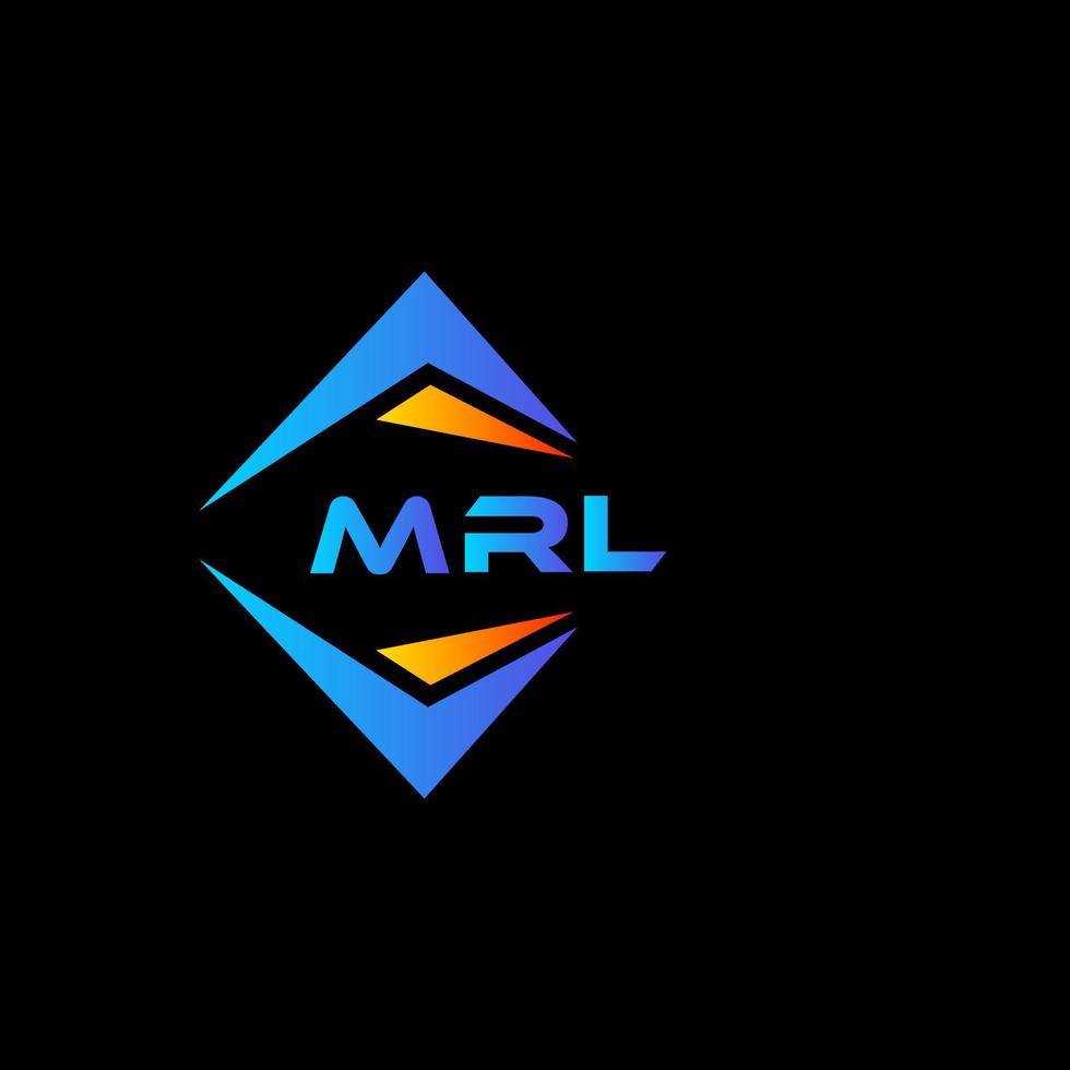 création de logo de technologie abstraite mrl sur fond noir. concept de logo de lettre initiales créatives mrl. vecteur