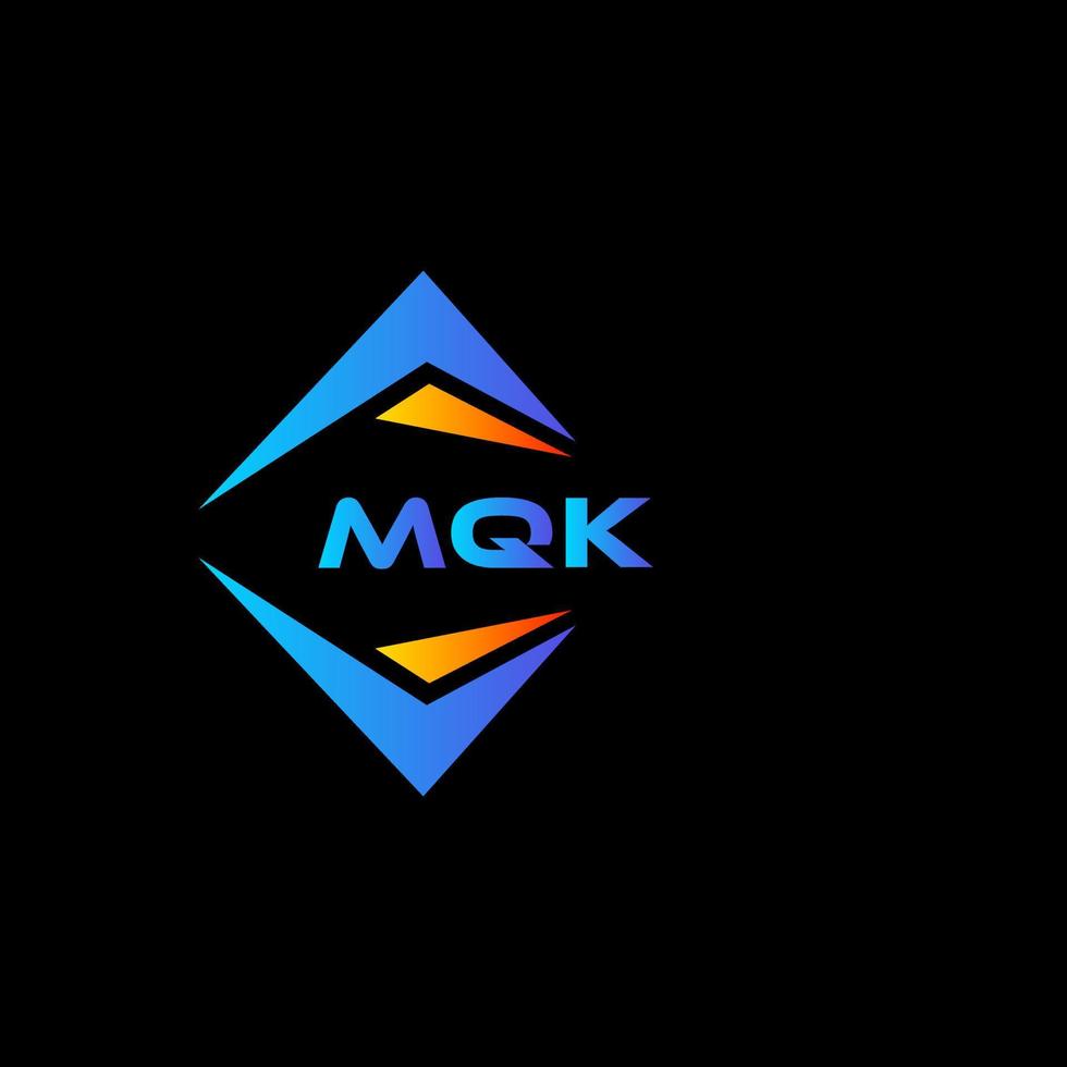 création de logo de technologie abstraite mqk sur fond noir. concept de logo de lettre initiales créatives mqk. vecteur