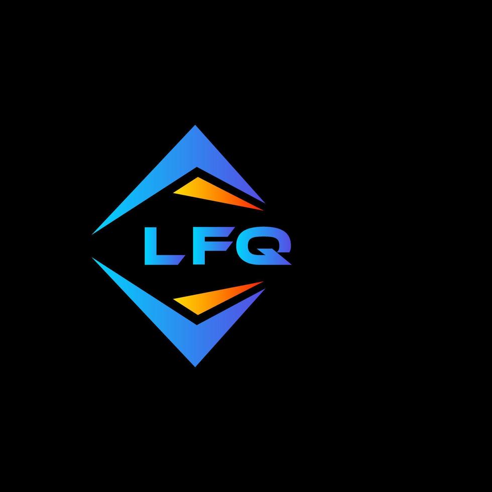 création de logo de technologie abstraite lfq sur fond noir. concept de logo de lettre initiales créatives lfq. vecteur