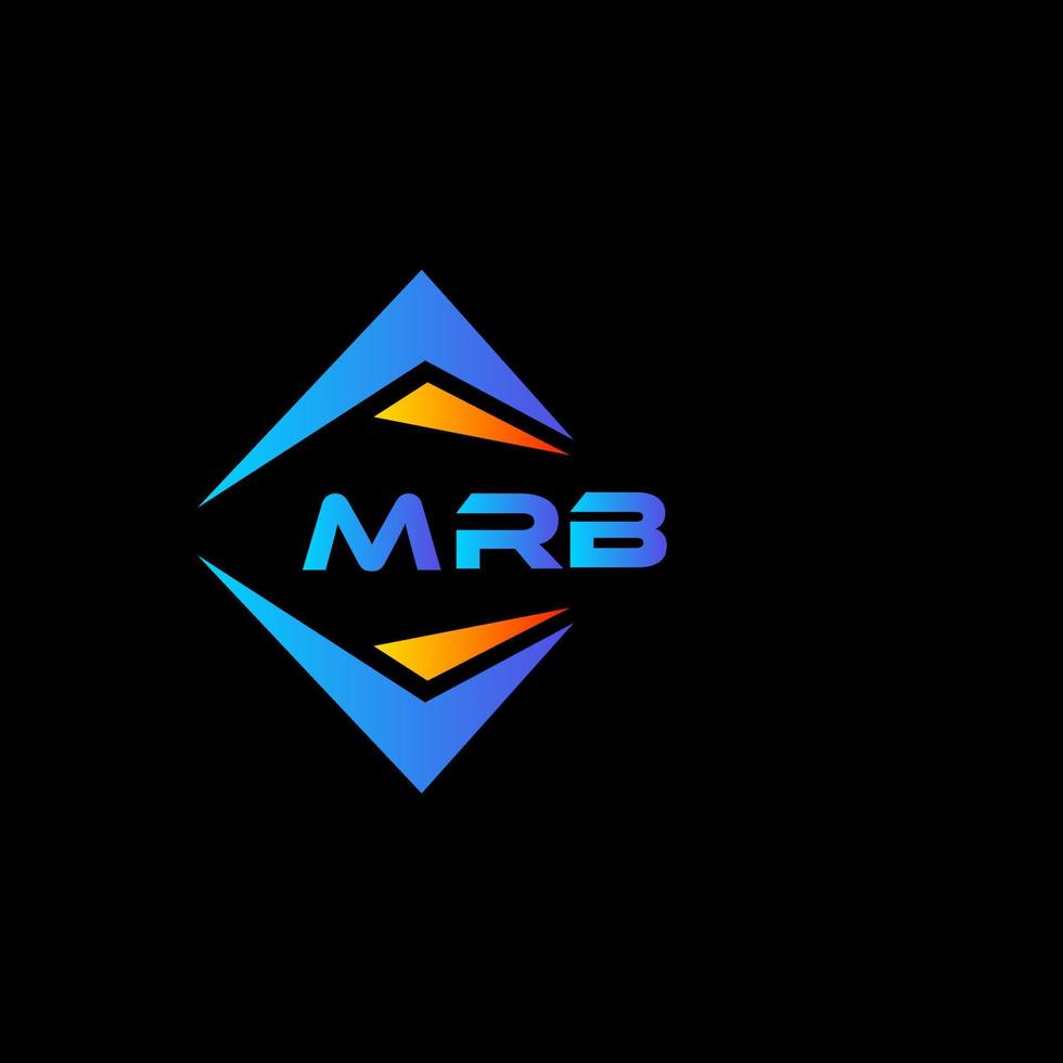 création de logo de technologie abstraite mrb sur fond noir. concept de logo de lettre initiales créatives mrb. vecteur