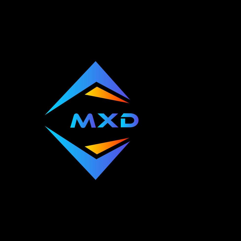 création de logo de technologie abstraite mxd sur fond noir. concept de logo de lettre initiales créatives mxd. vecteur