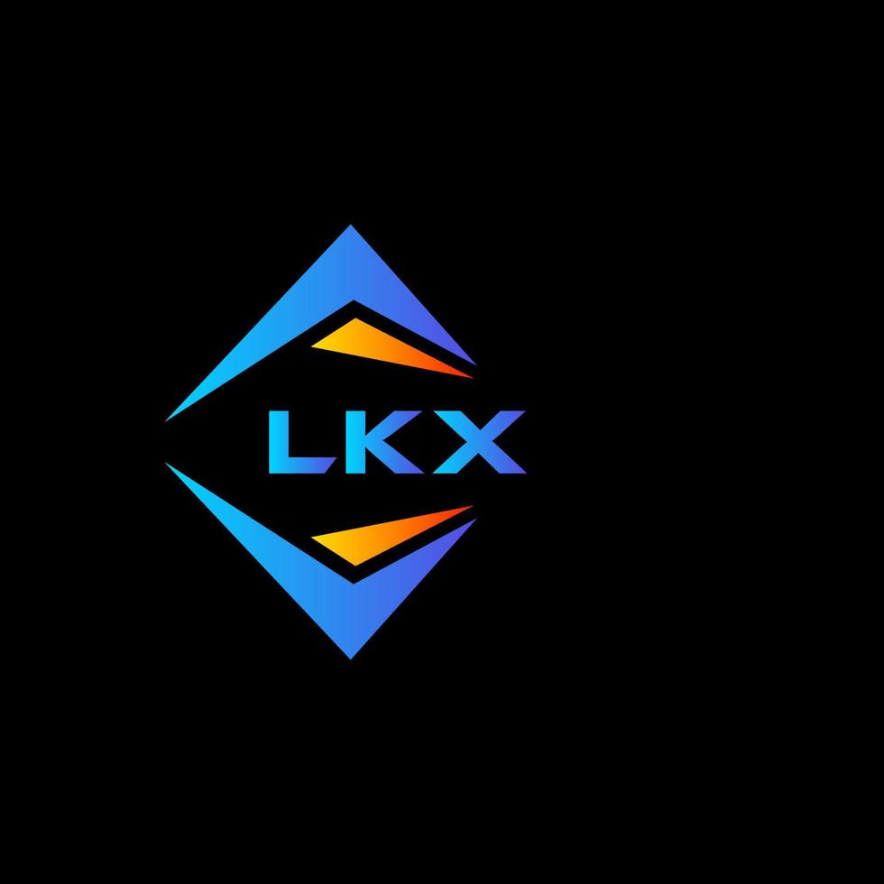 création de logo de technologie abstraite lkx sur fond noir. concept de logo de lettre initiales créatives lkx. vecteur