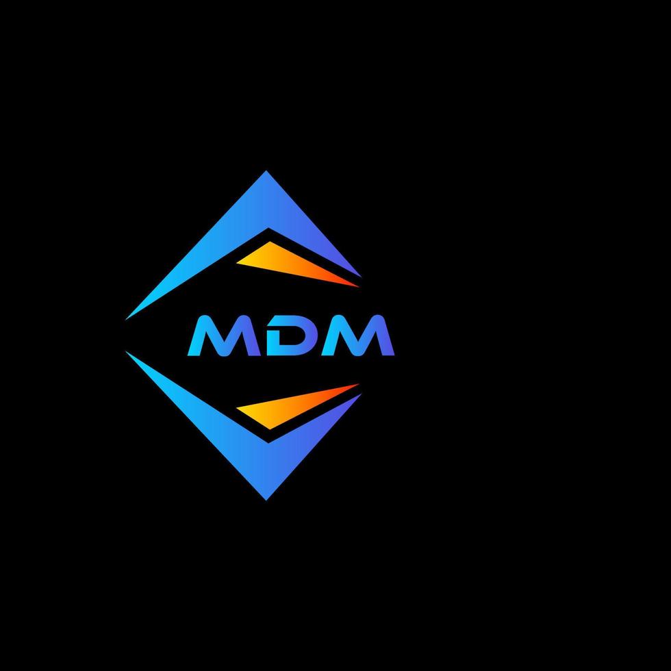 création de logo de technologie abstraite mdm sur fond noir. concept de logo de lettre initiales créatives mdm. vecteur