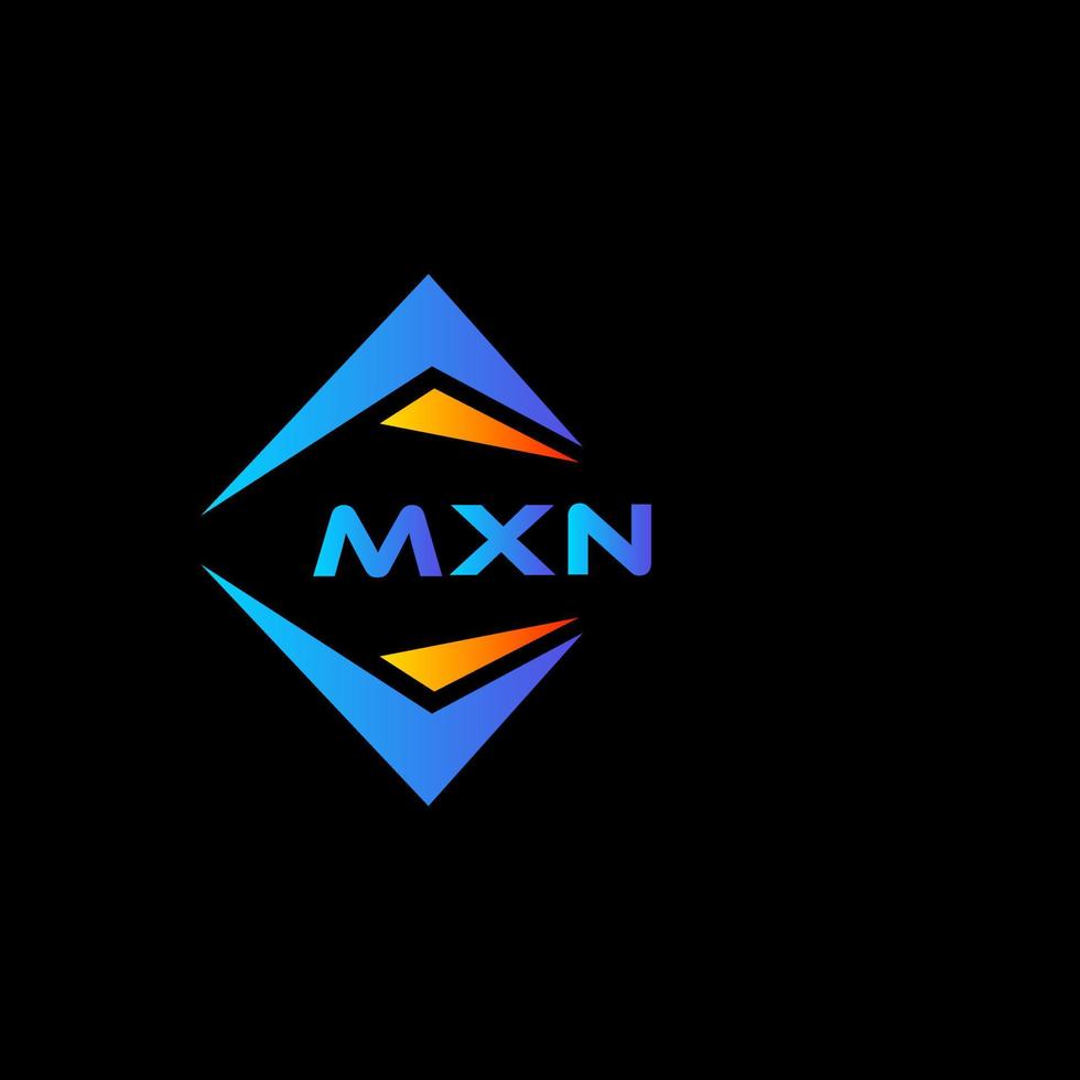 création de logo de technologie abstraite mxn sur fond noir. concept de logo de lettre initiales créatives mxn. vecteur