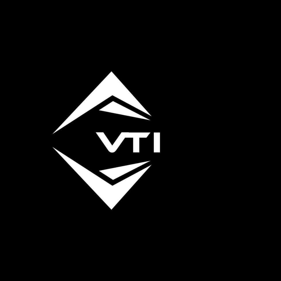 création de logo de technologie abstraite vti sur fond noir. concept de logo de lettre initiales créatives vti. vecteur