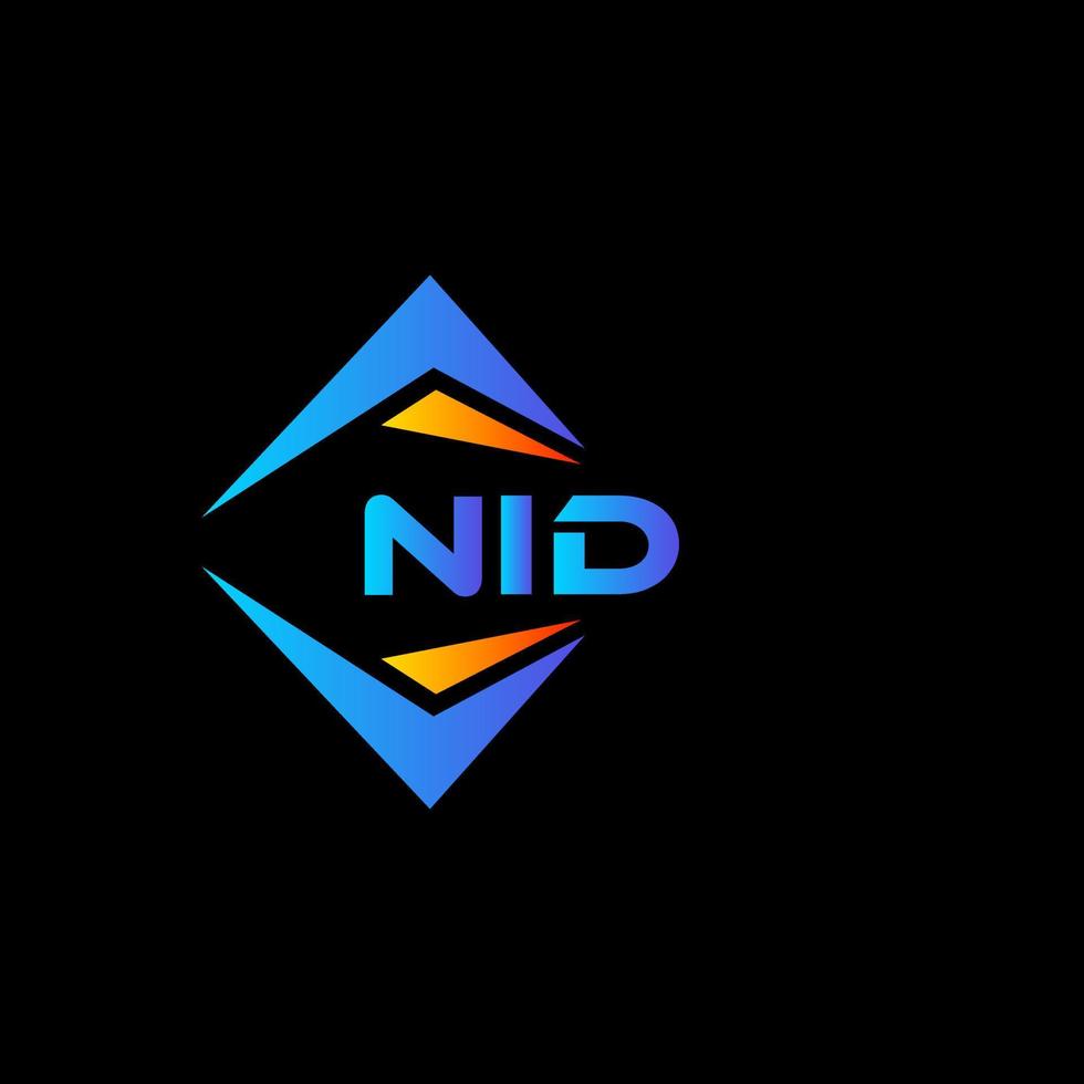 création de logo de technologie abstraite nid sur fond noir. concept de logo de lettre initiales créatives nid. vecteur