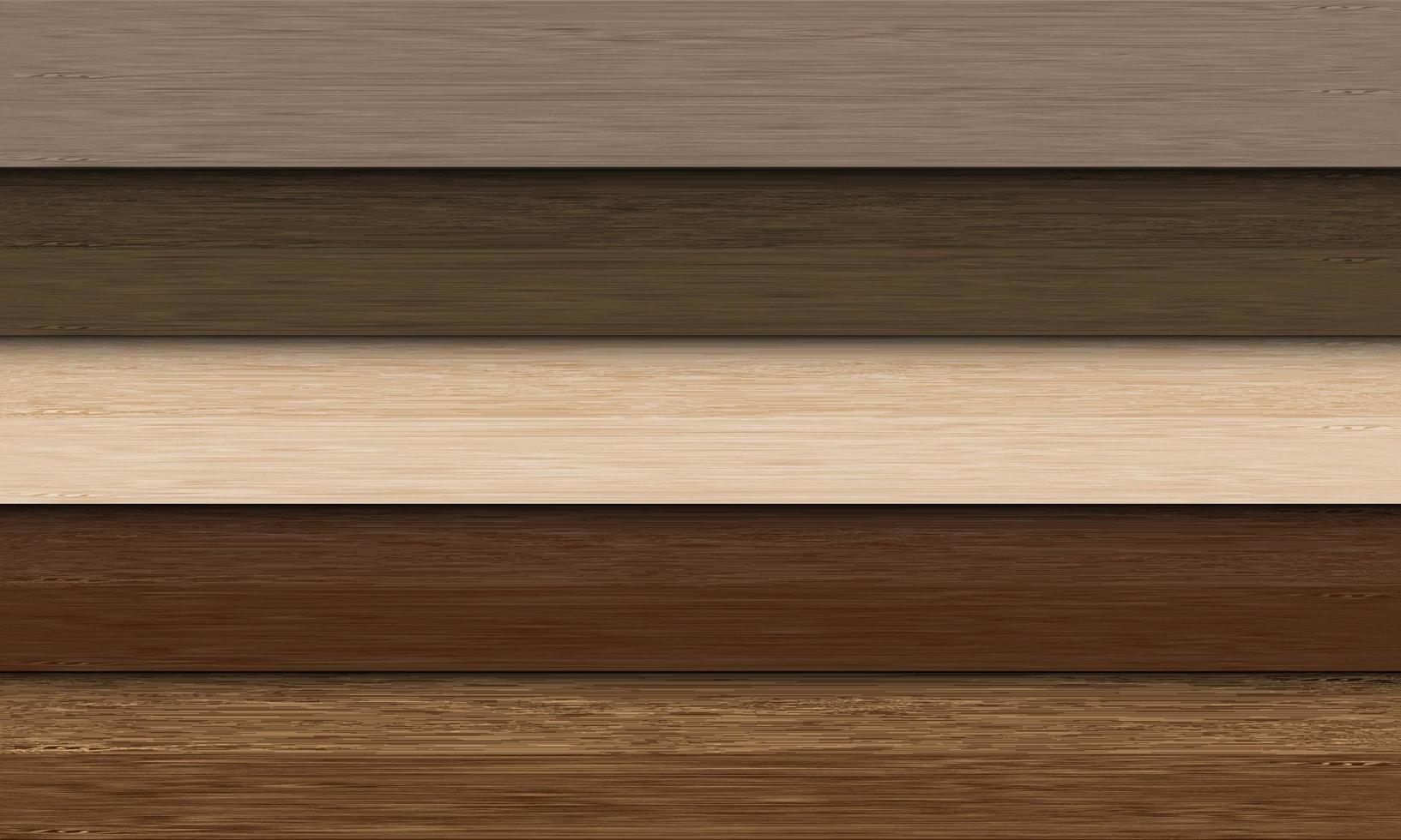 couleurs de planche de bois réalistes définies pour le vecteur de fond de conception de mur de plancher de maison