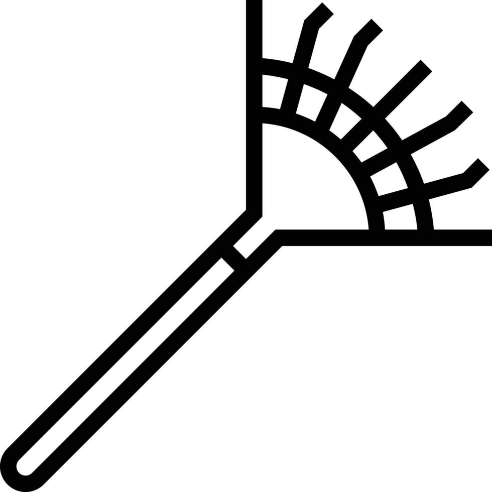 ferme d'outils de râteau - icône de contour vecteur