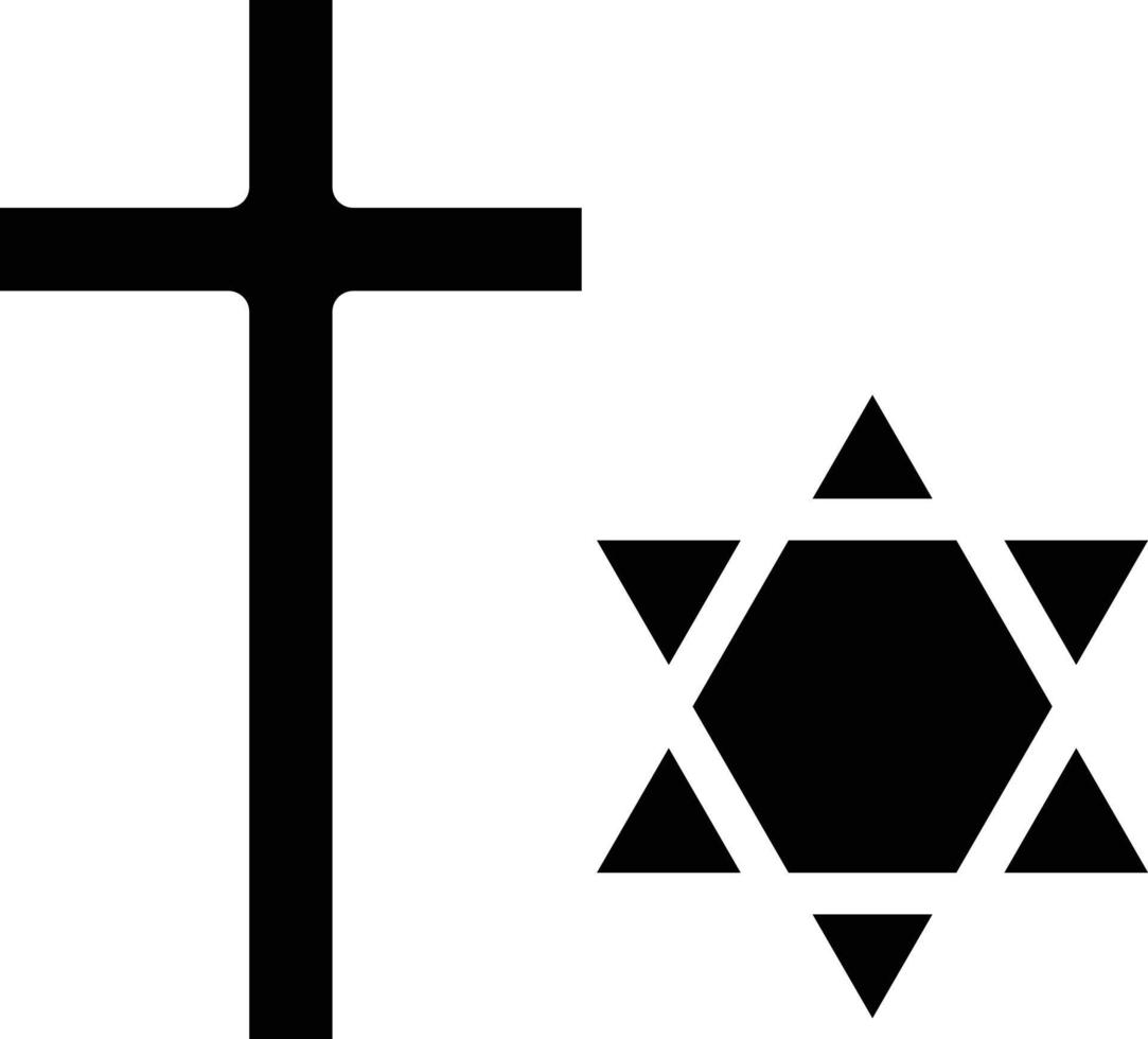 religieux christ croix religion chrétienne - icône solide vecteur