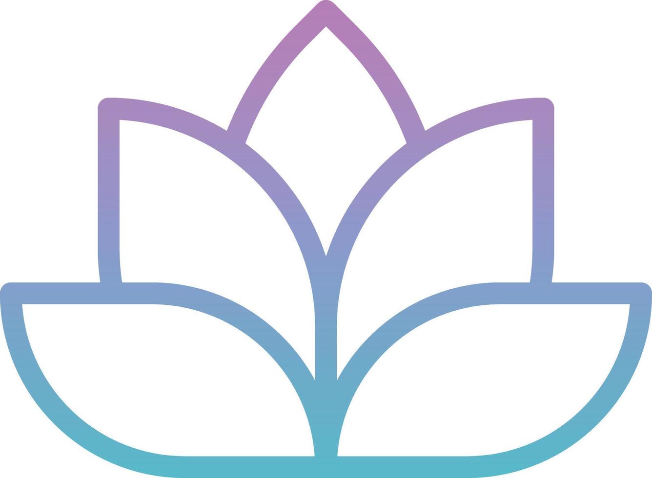 fleur de lotus spa - icône dégradé vecteur