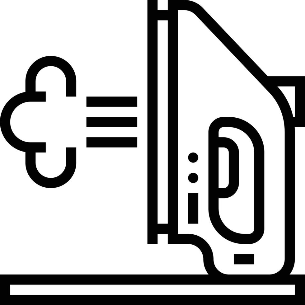 outil d'essuyage en fer - icône de contour vecteur