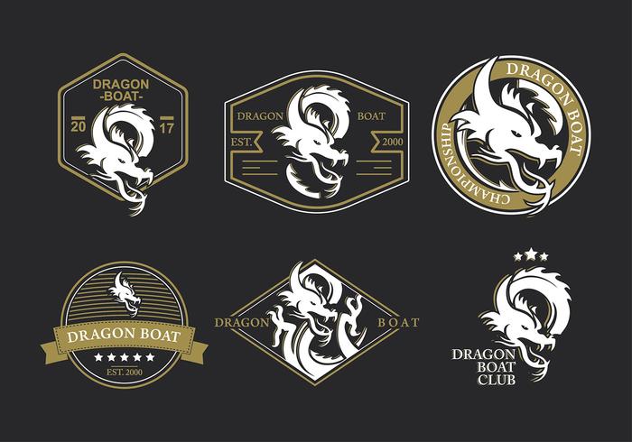 Dragon Boat logo festival vecteur