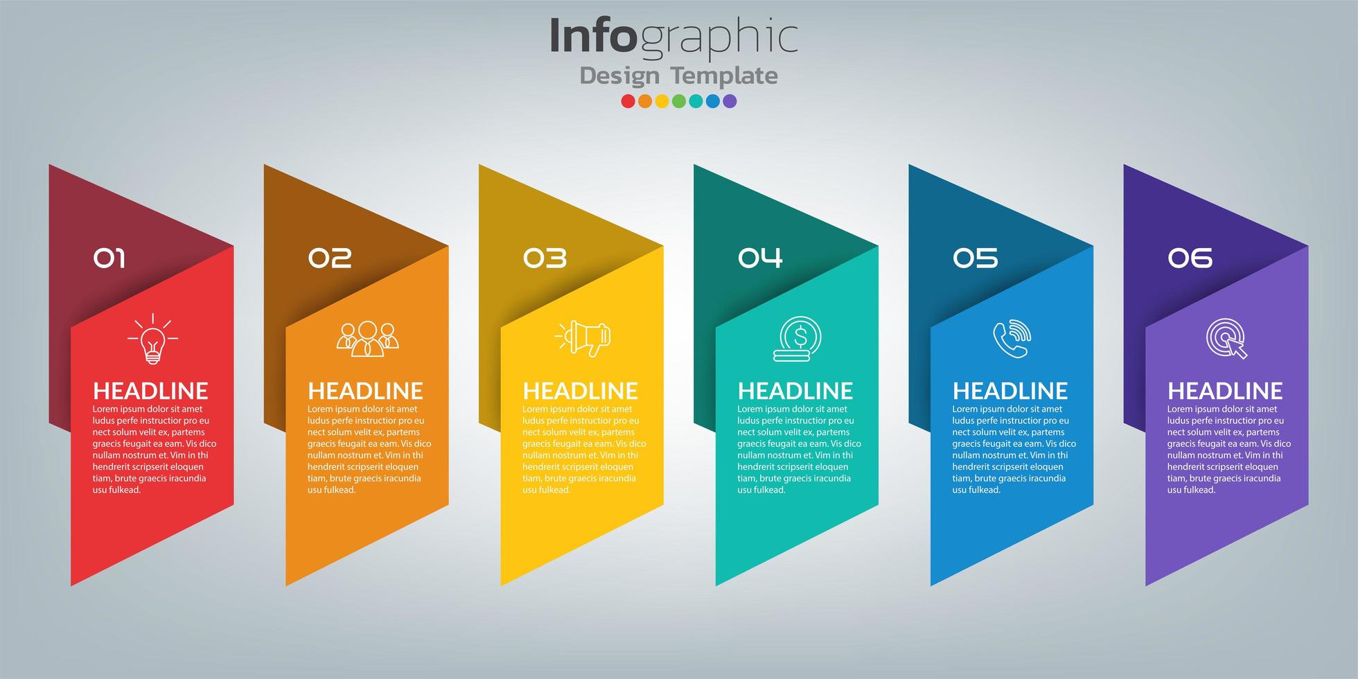 modèle infographique de chronologie avec des icônes dans le concept de succès vecteur