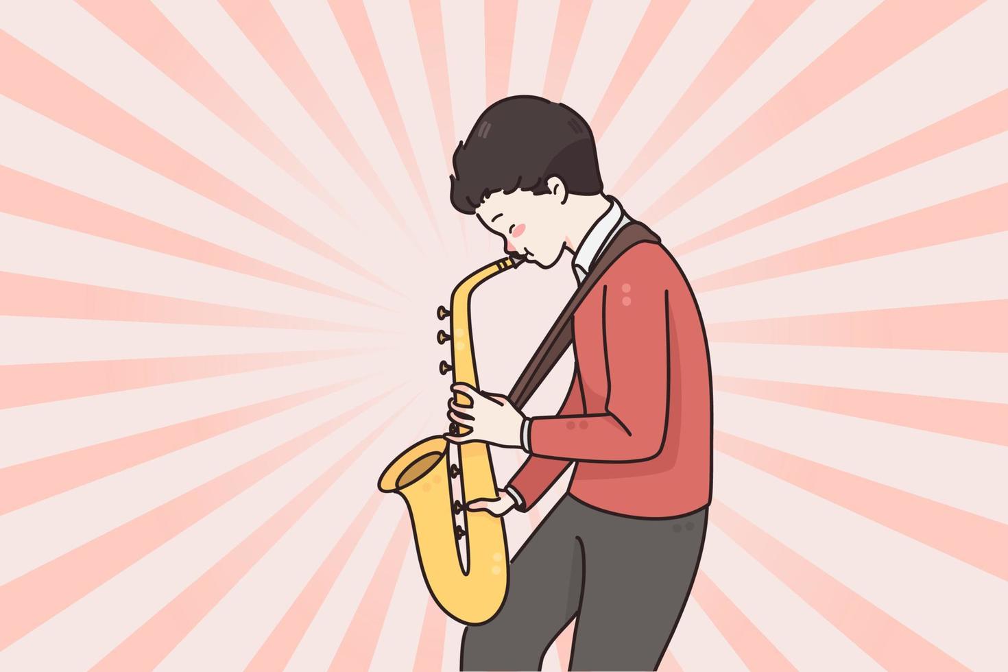 Musicien Jouant Du Saxophone Chantant Et Dansant Avatar Personnage De  Dessin Animé Illustration Vectorielle Design Graphique Clip Art Libres De  Droits, Svg, Vecteurs Et Illustration. Image 123445885