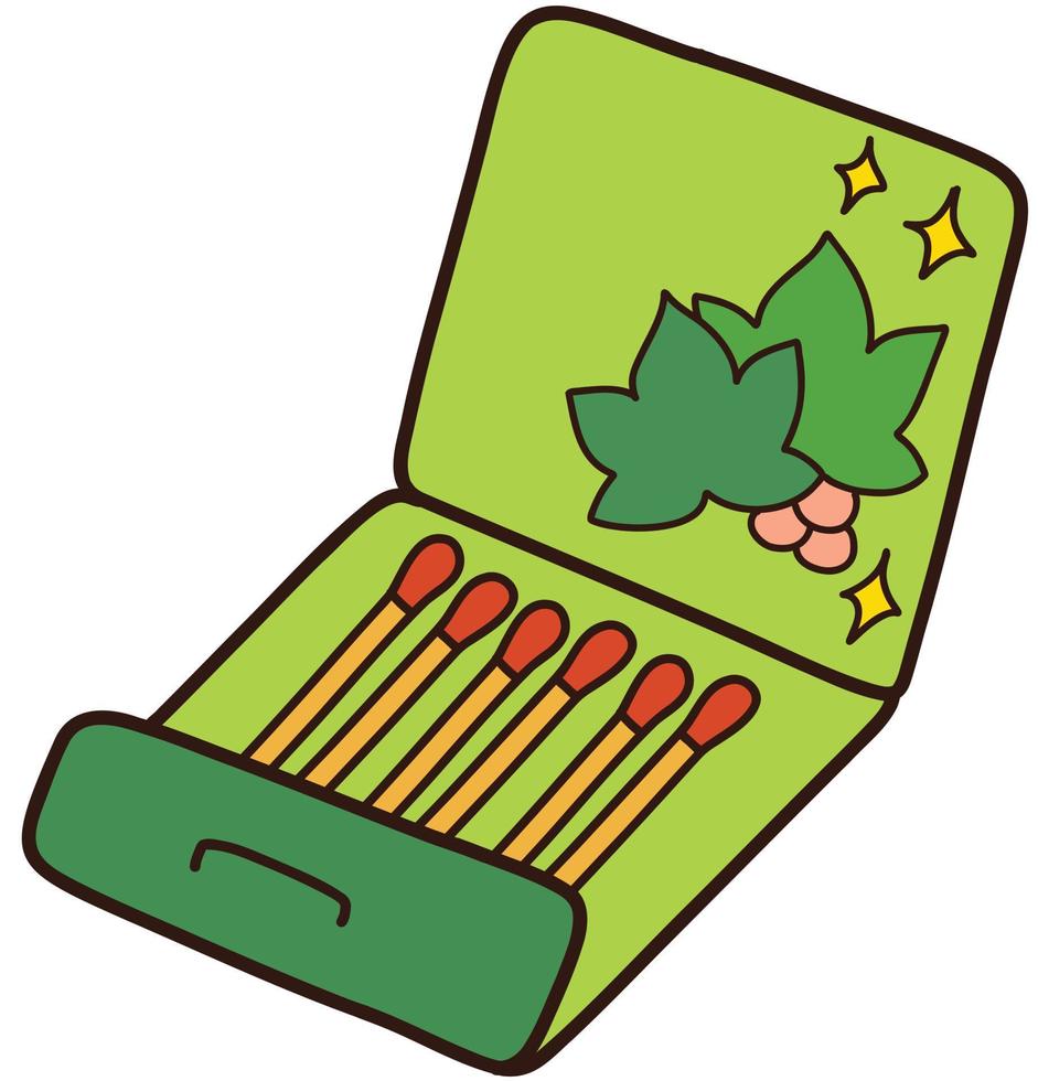 graphique d'allumettes avec des bâtons d'allumettes dans un style d'illustration isométrique. allumettes de sûreté vertes aux couleurs de saint patrick. vecteur