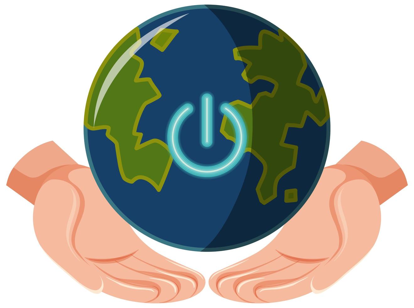 logo ou icône de la campagne heure de la terre éteignez vos lumières pour notre planète 60 minutes vecteur