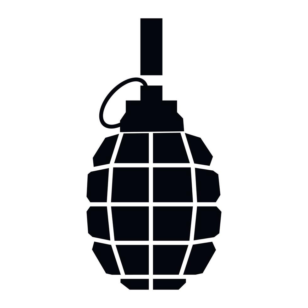 icône simple de grenade à main vecteur