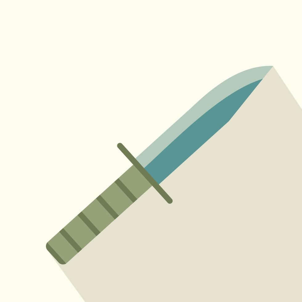 icône plate de couteau militaire vecteur