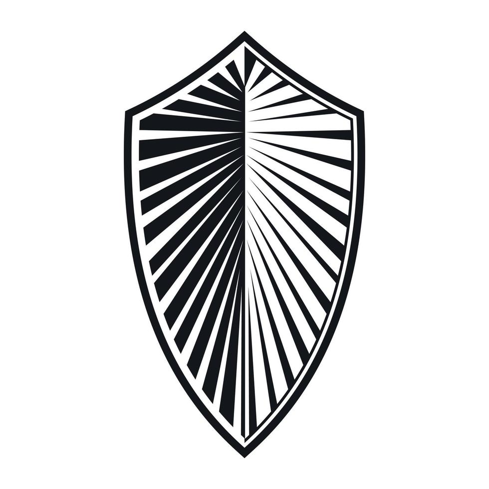 vecteur simple d'icône de bouclier héraldique. crête médiévale