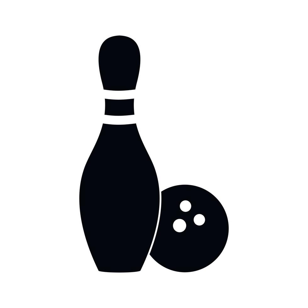 icône simple de bowling vecteur