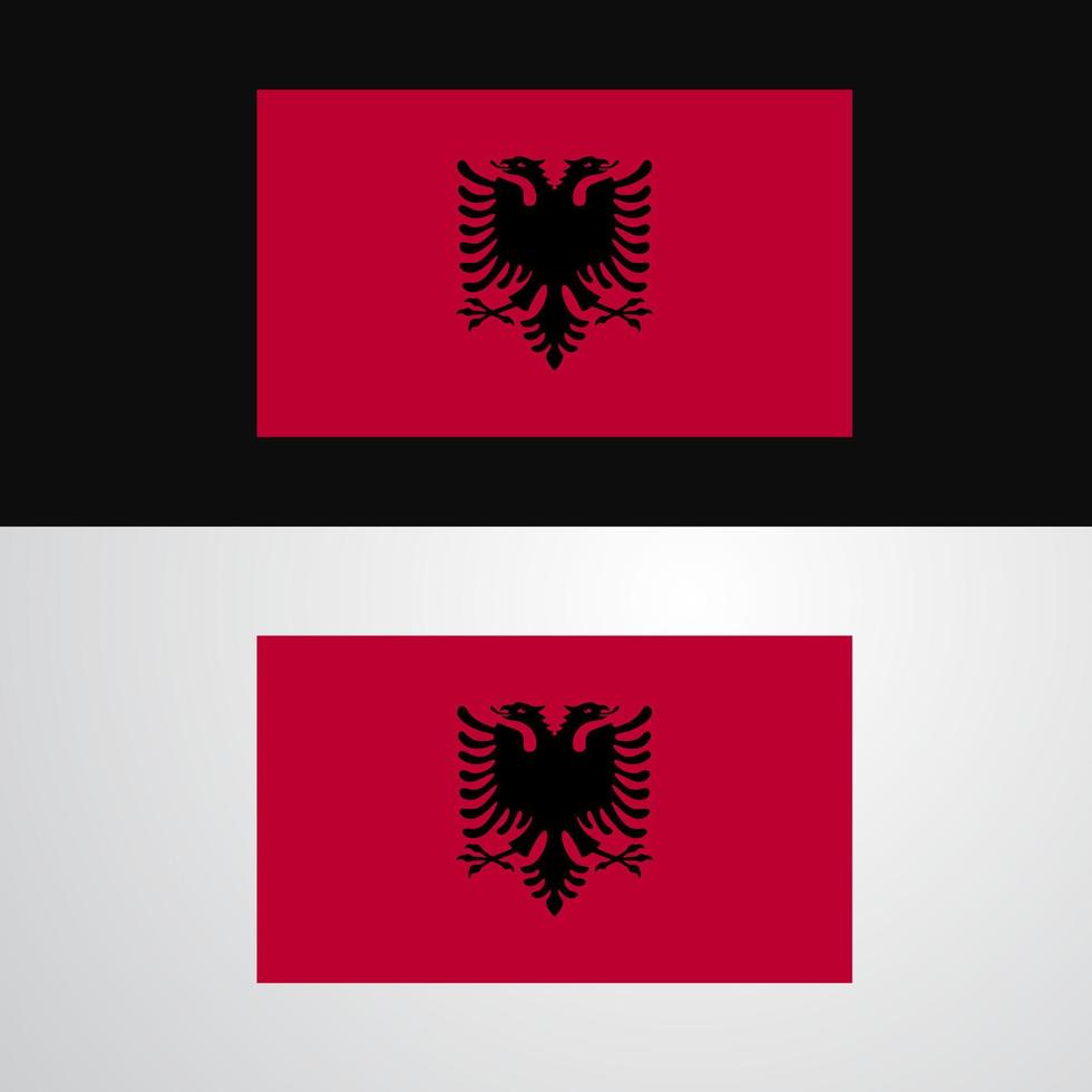 conception de bannière drapeau albanie vecteur