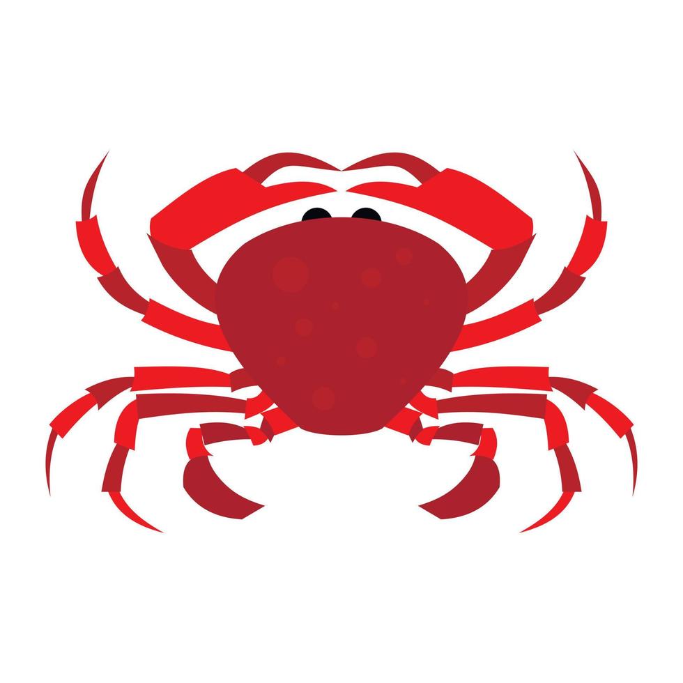 icône de crabe rouge vecteur