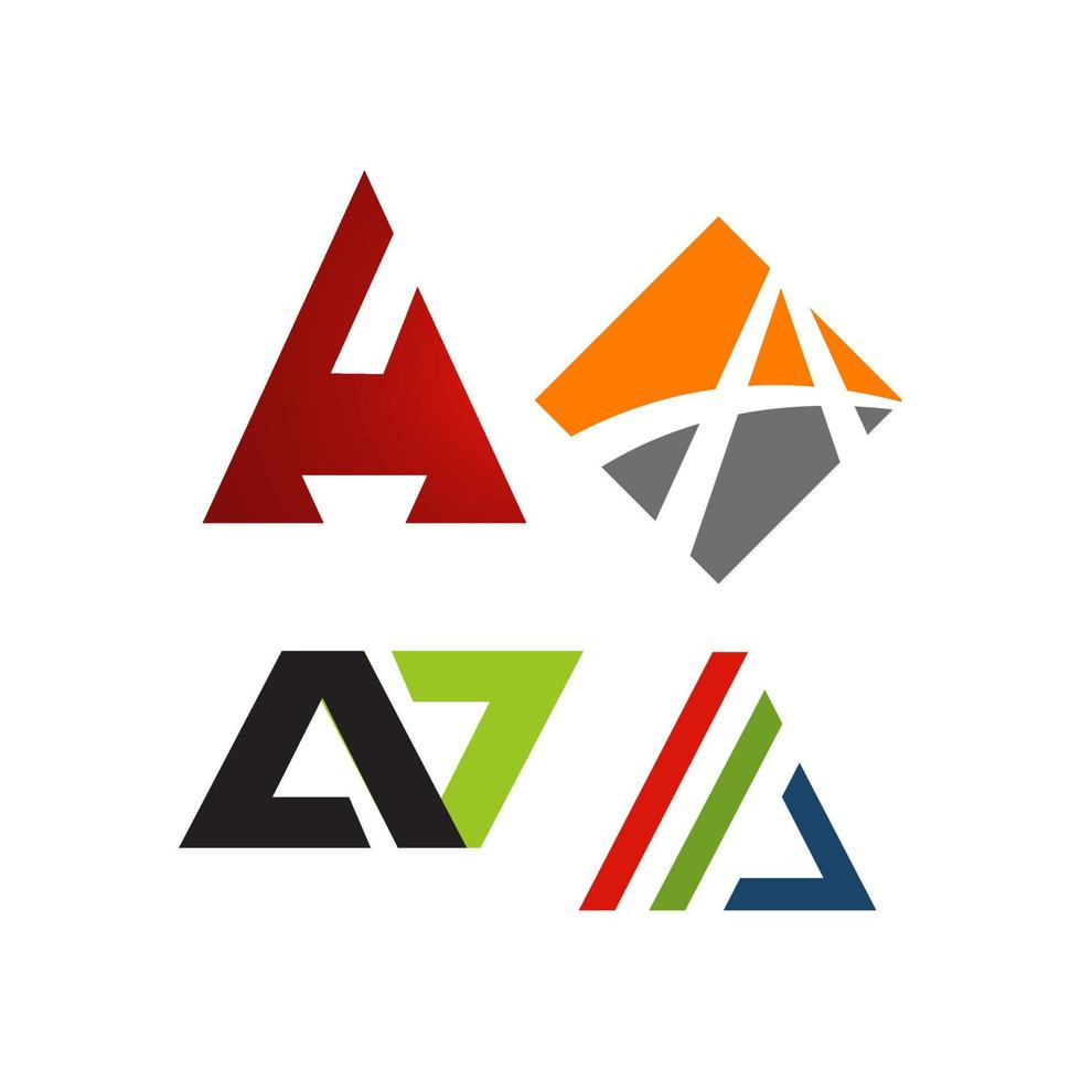 lettre a logos un logo triangle moderne inspirations vectorielles vecteur